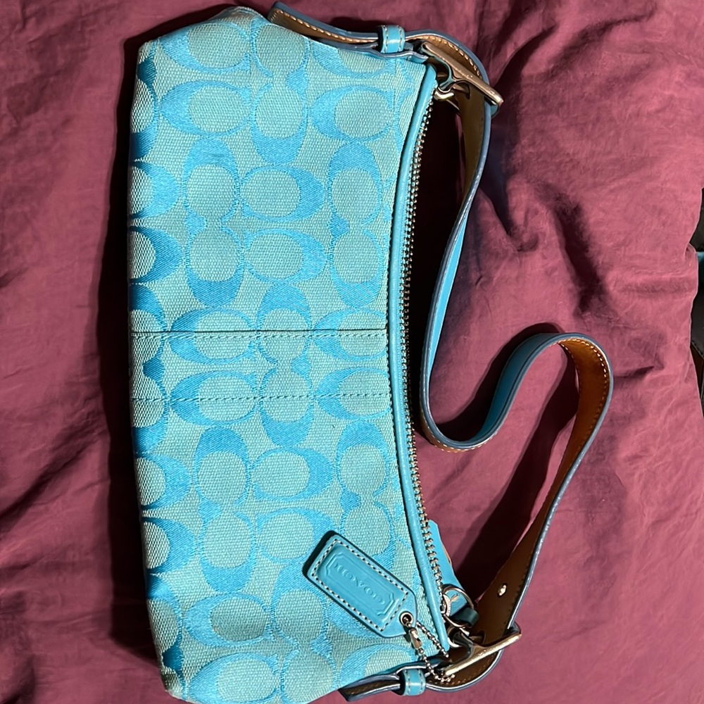 Light blue coach purse
